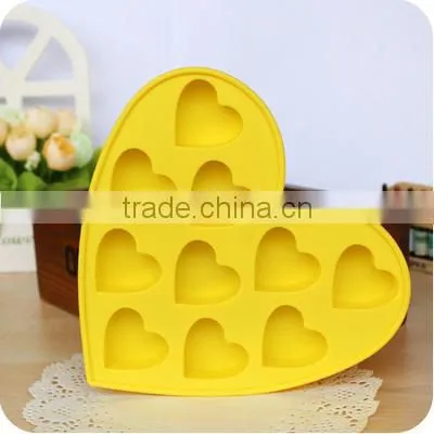 red love heart shaped silicone ice cube tray
