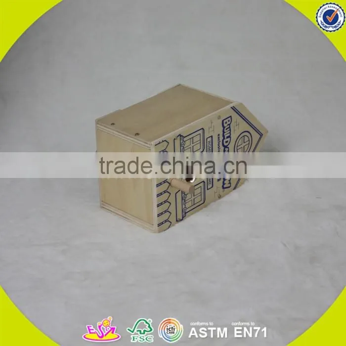 2017 new fashion funny children wooden bird house W03B049