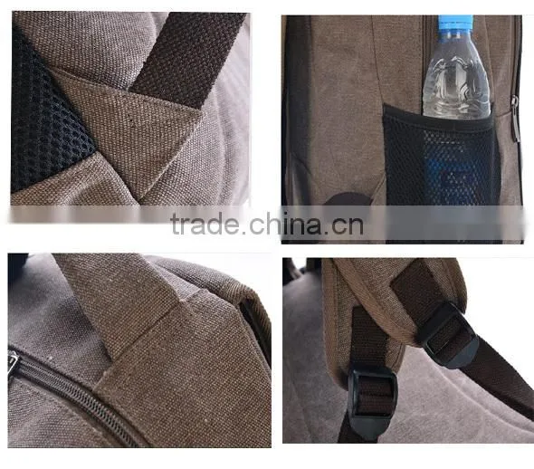 High quality Canvas school backpack for laptop