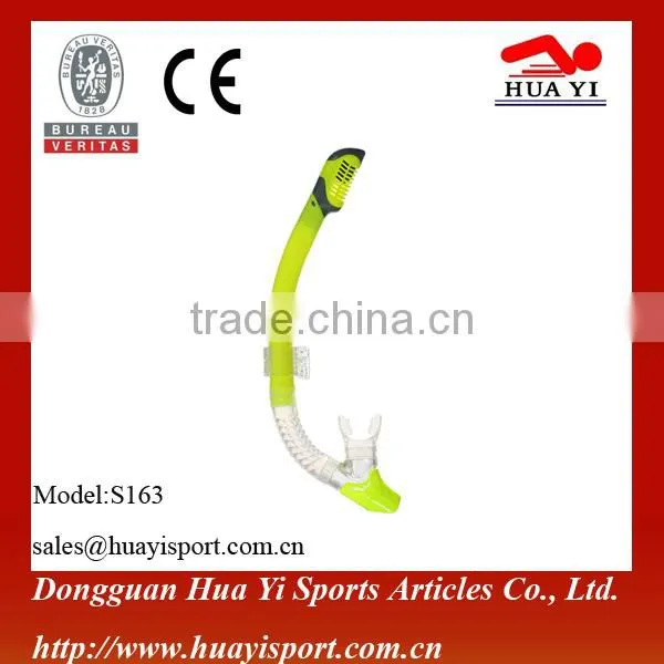 New design silicone dry top diving snorkel China breath snorkel