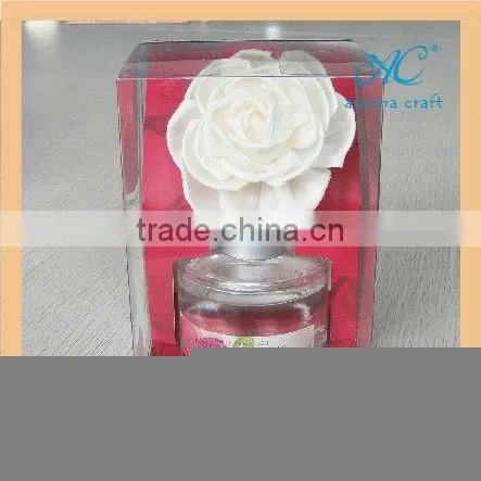 2015 natural home air freshener round shape glass reed diffuser bottle scent air