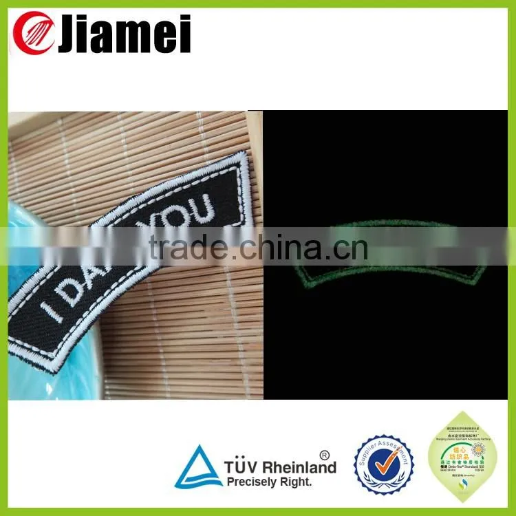 Machine customized glow in dark flower cross stitch embroidery