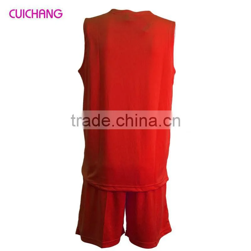 wholesale red basketball jersey red color