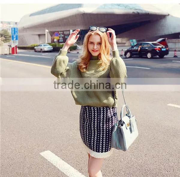 fashion woman woolen knitted sweater designs for ladies
