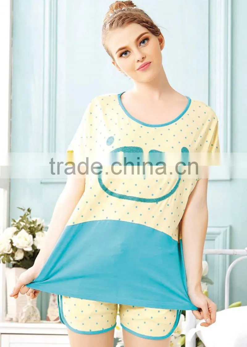 Custom women sexy pajamas sleepwear ladies sleepwear pajamas t-shirt