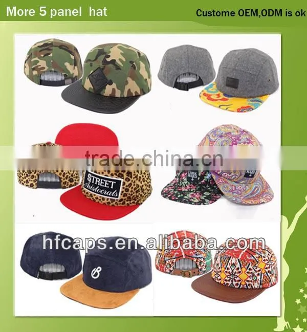plain custom 5 panel hat cap/plain blank 5 panel camp caps hats