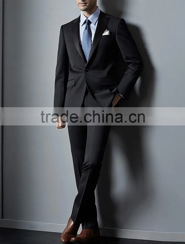 2015 classic style bulk wholesale men's wedding suits black suit & uniform for business & party