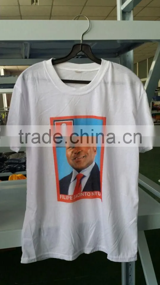 Customed full color printing 100 polyester election tshirts in good design