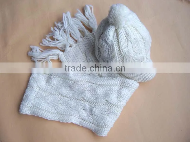 kids 3pcs scarf hat glove knitted sets
