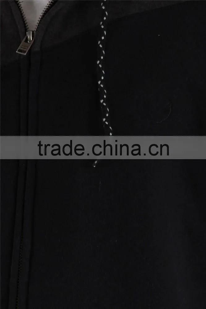 China factory black hoodies 100% cotton pullover hoodie for man
