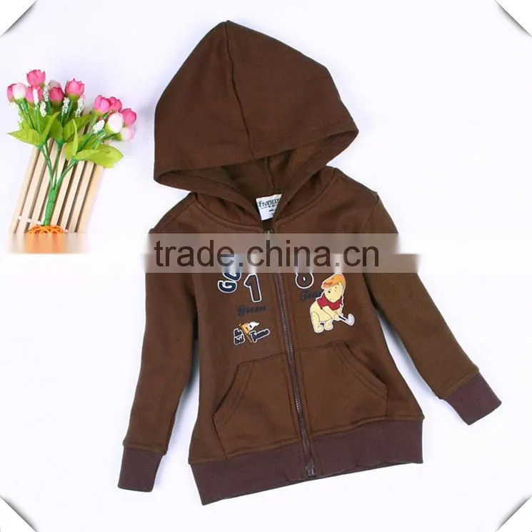 Hot Sale OEM High Quality 100% Cotton Fleece Unisex Baby's Printing Zip Up Hoodies