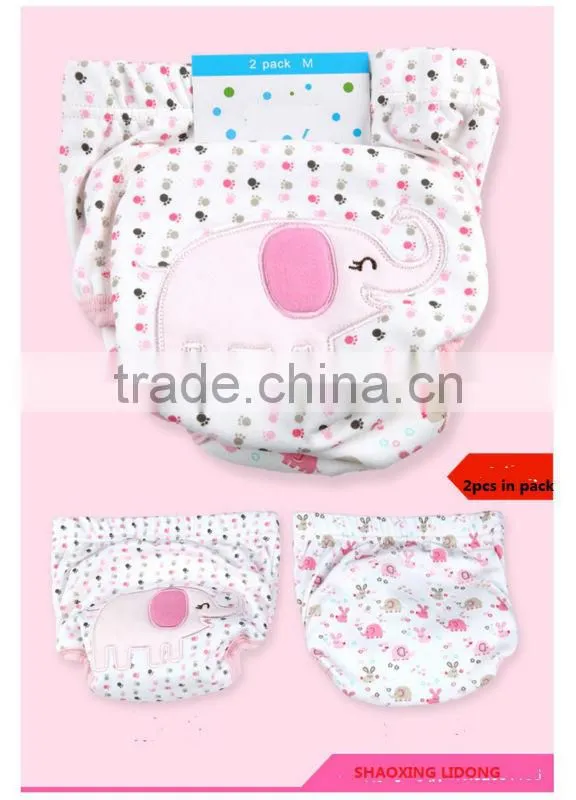 2013 new design embroidery baby girl training pants in high quality