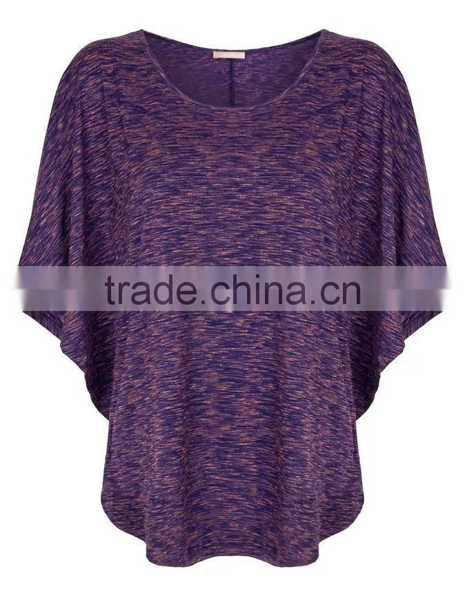 Women's sexy purple maroon charcoal grey bat t shirt