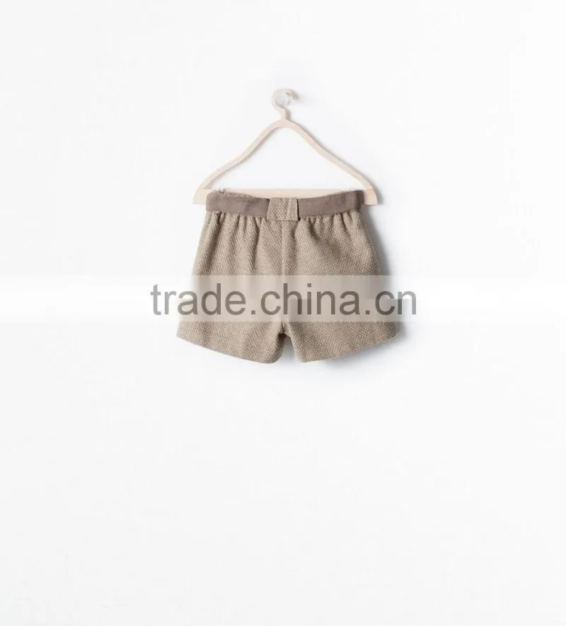 fashional girls short pants with belt
