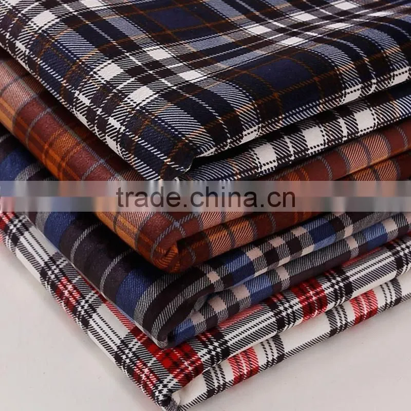 long sleeve custom quaity plaids flannel clothes cotton yarn dyed shirt grey fabric