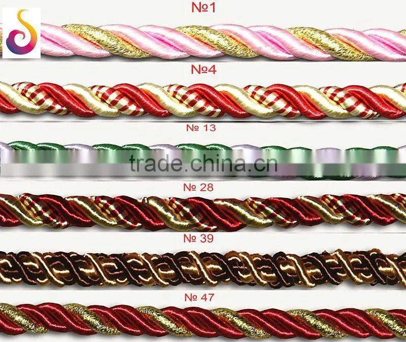rayon twist cord for decoration