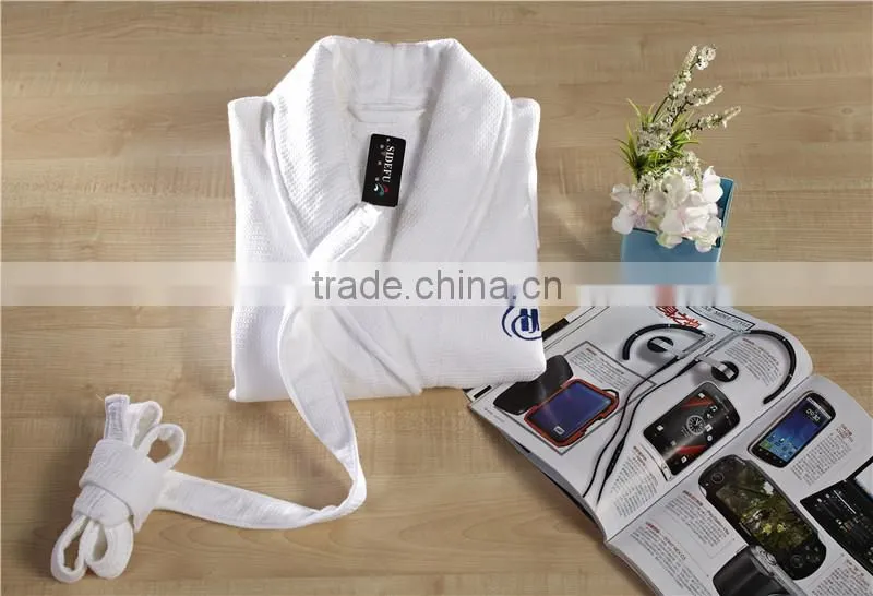 High Quality 100% Cotton Luxury Hotel Waffle Bathrobe