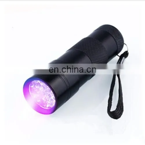 Best selling mini led flashlight torches 12UV purple led torch