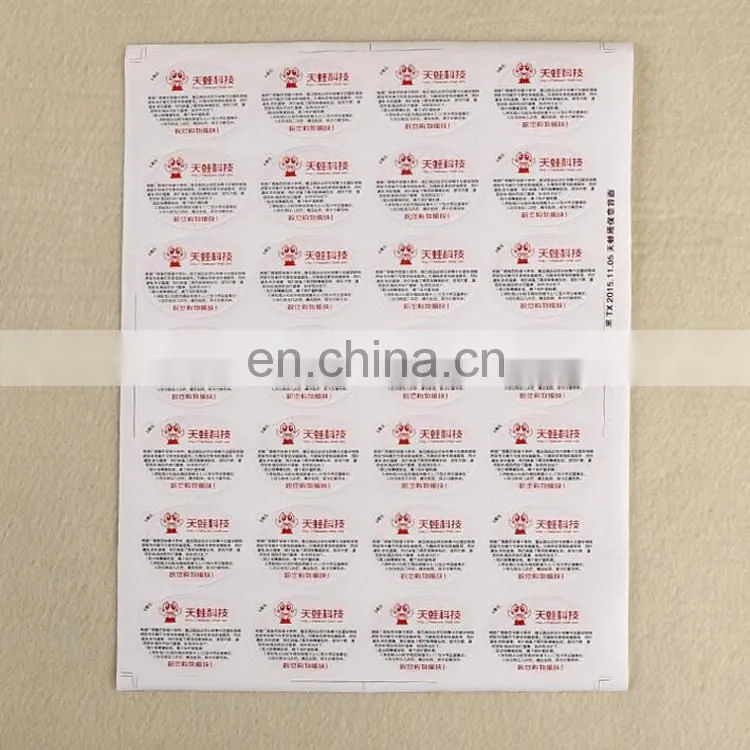 China factory wholesale custom anti-counterfeit color printing adhesive stickers for creative science label