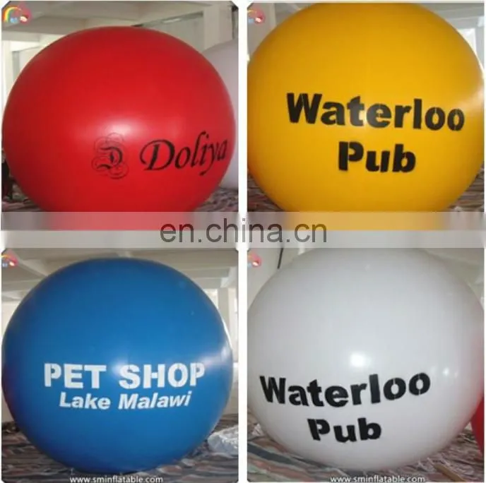 Hot selling inflatable white helium blimp, inflatable pvc zeppelin airship for outdoor display/advertising event