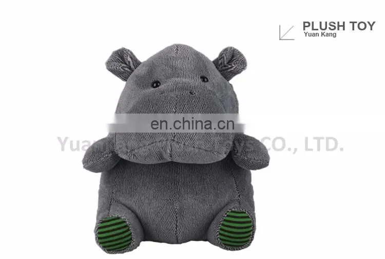 New design hot sale custom animal plush hippopotamus toy for kids