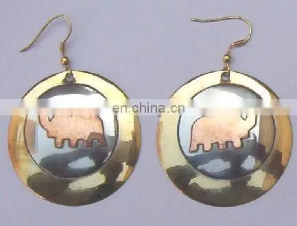 Pattern Brass Fashion Earring