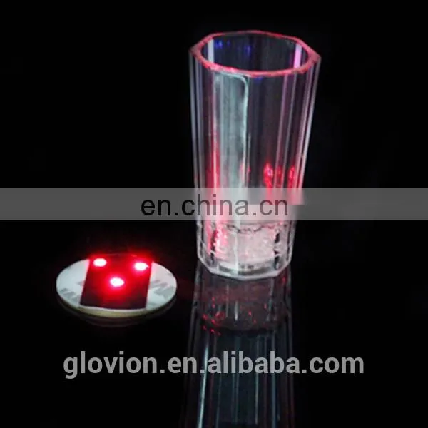 New design LED 3M Sticker plastic drink coasters