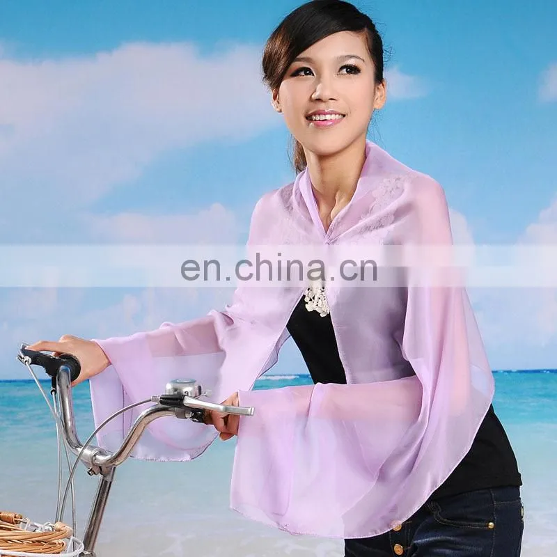 NEW 2015 lady's Polyester Chiffon Shawl With buttons