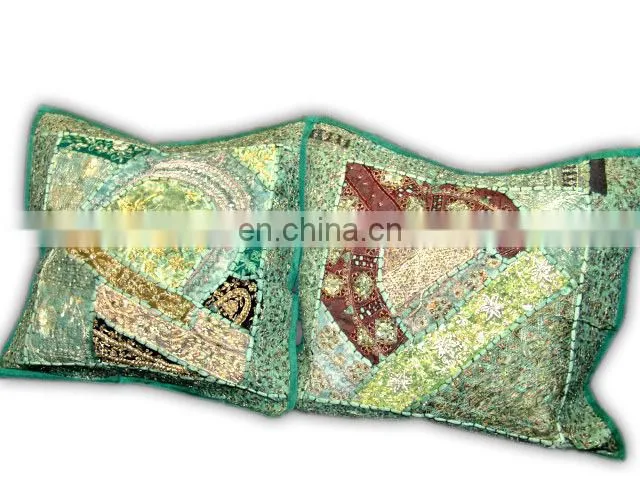 Fancy Stylsih Sequins Patches Cushion Cover