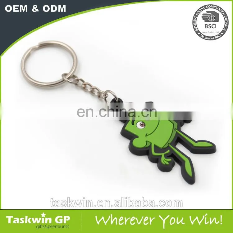 New custom shape soft PVC keyring made in China