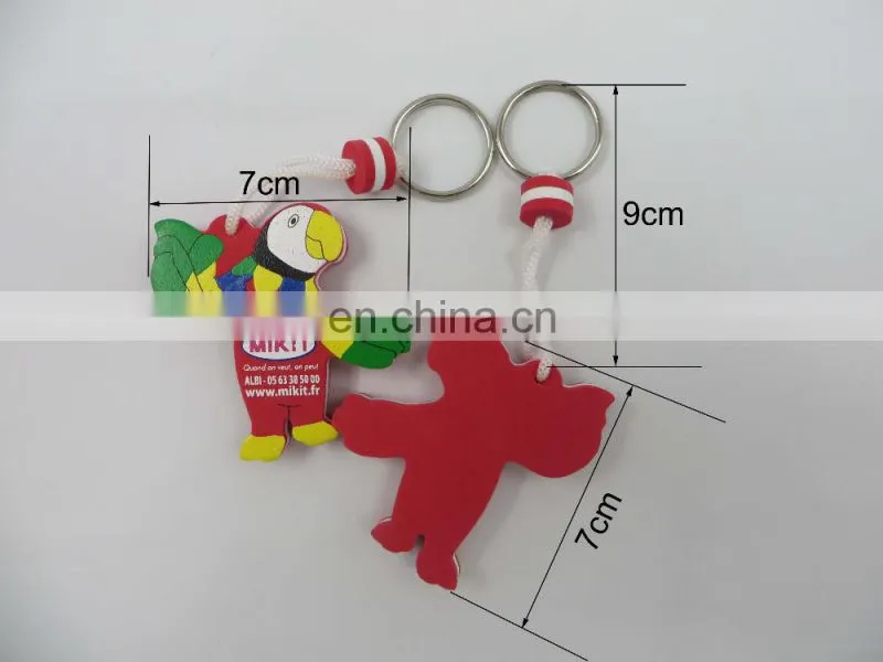 New personalized cartoon character eva key holder key chain rings for promotions