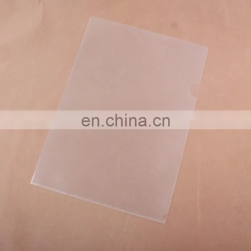 low price good quality PP A4 size L-shape plastic file folder