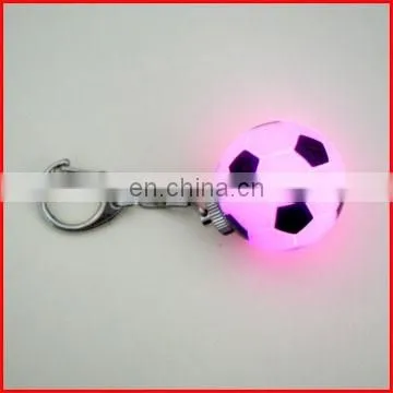 football match gifts LED flashing ball light up keychain