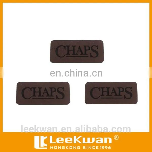 embroidery leather patch applique with laser cut border