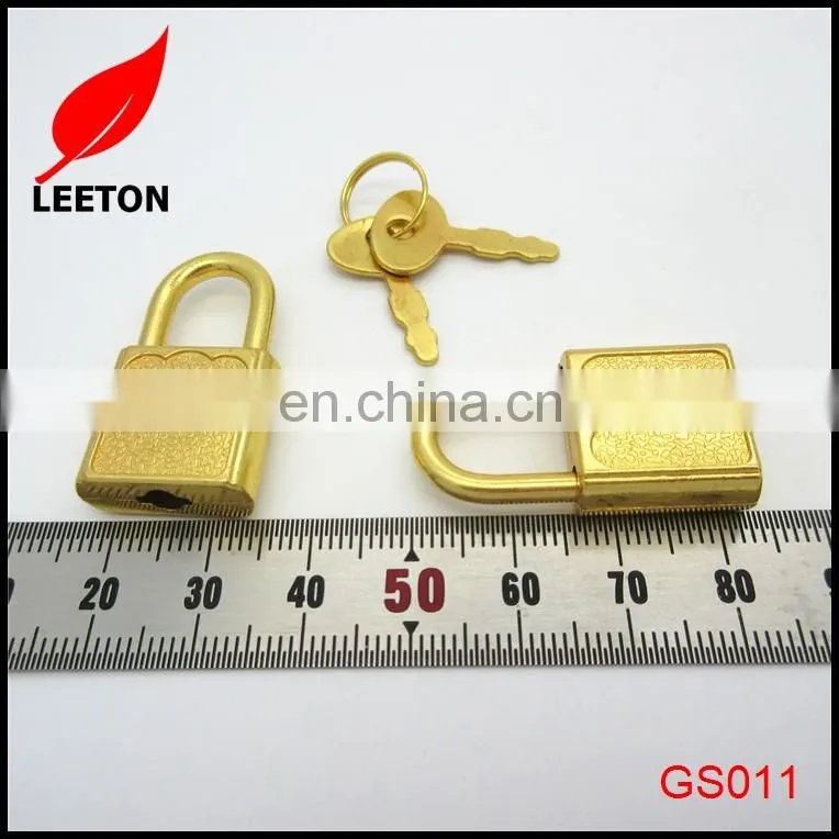 Gold jewelry box padlock