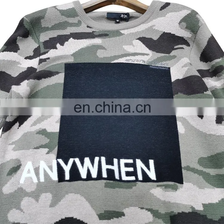 DiZNEW Cashmere Camo Sweater For Male Wholesale Mens Apparel