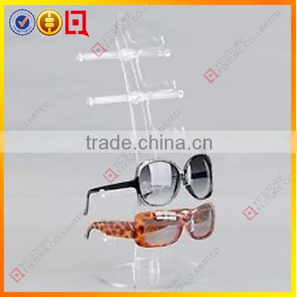 Three pairs OEM and ODM available acrylic sunglass display, sunglass display stand