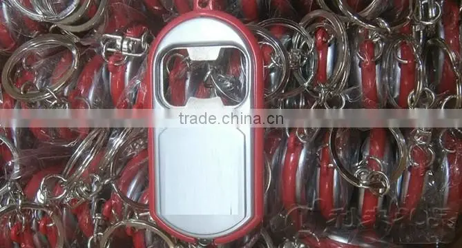 Promotion gift Mini LED light with keychain and bottle opener