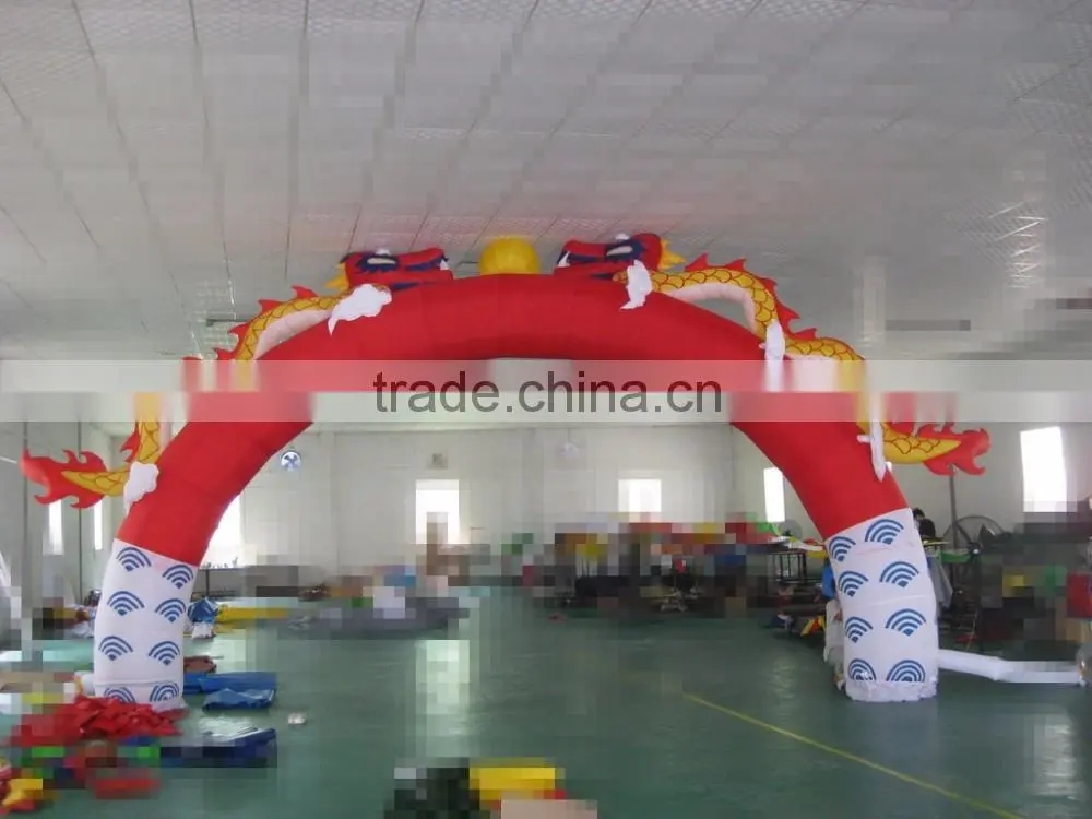 Giant good quality double dragon inflatable arch for advertising/promotion/event