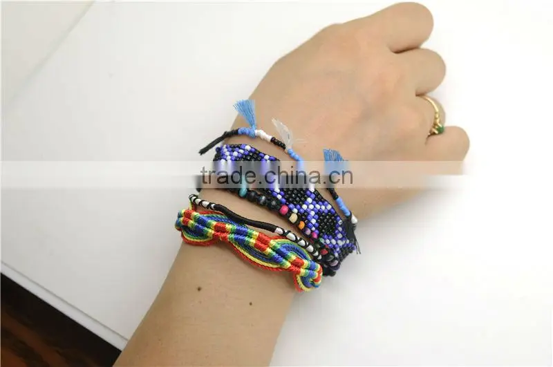 Handmade Woven Bohemian Bracelet With Magnetic Clasp