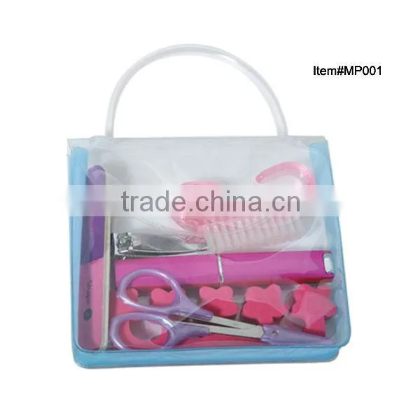 PVC bag pink manicure pedicure instruments
