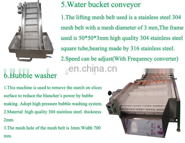 Fully Automatic Electric French Fries Potato Chips Making Machine Production Line