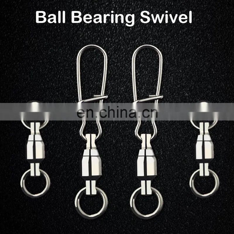 JOHNCOO Wholesale Bulk 0# 1# 2#3# 4# 5# 6# Stainless Steel Fishing Ball Bearing Rolling Swivels Fishing Accessory