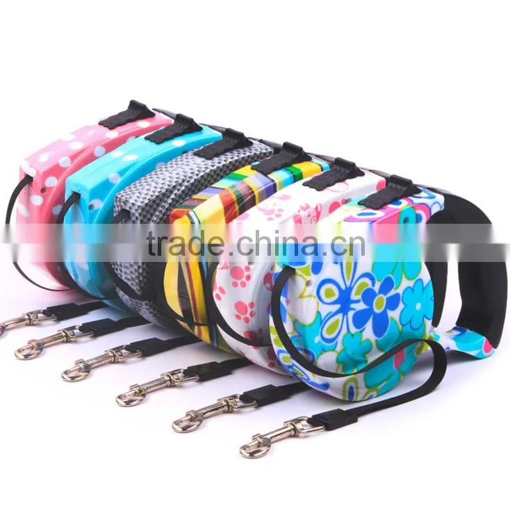 Color TPE friendly stock automatic retractable drawing Line best retractable dog leash