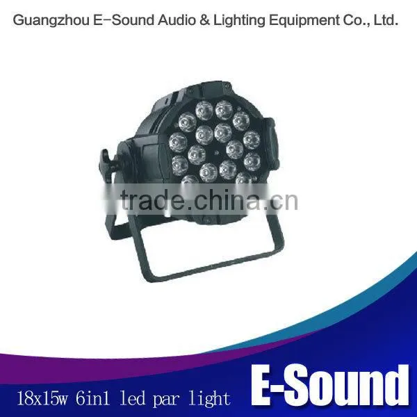 Professional and brightness 18x15w RGBWA+UV 6in1 led par can