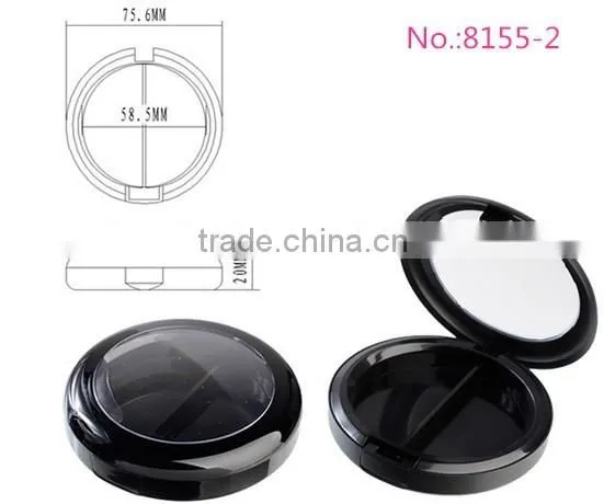 MC8155-2 round compact powder case with window lid