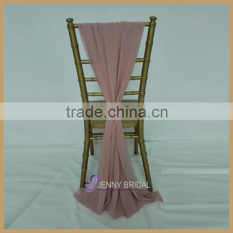 SH043J hotsale and popular chiffon blush chair sashes