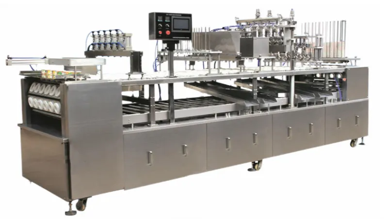 Linear 7000-9000cups/H Ice Cream Cup & Cone Filling Machine