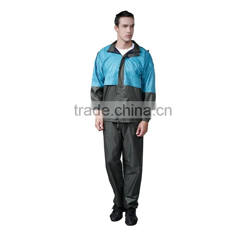 2014 wholesale adult raincoat rainproof jacket and pants
