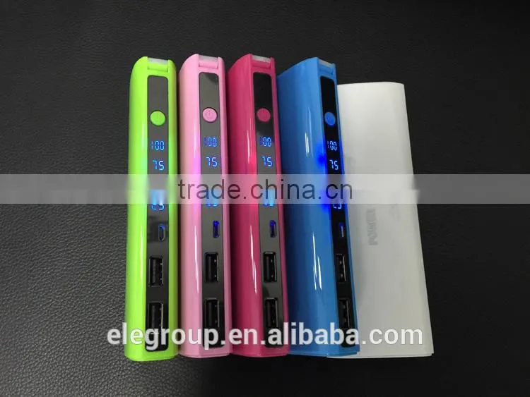 High capacity 10400mAH power bank with led light/double usb port/li-ion batteries